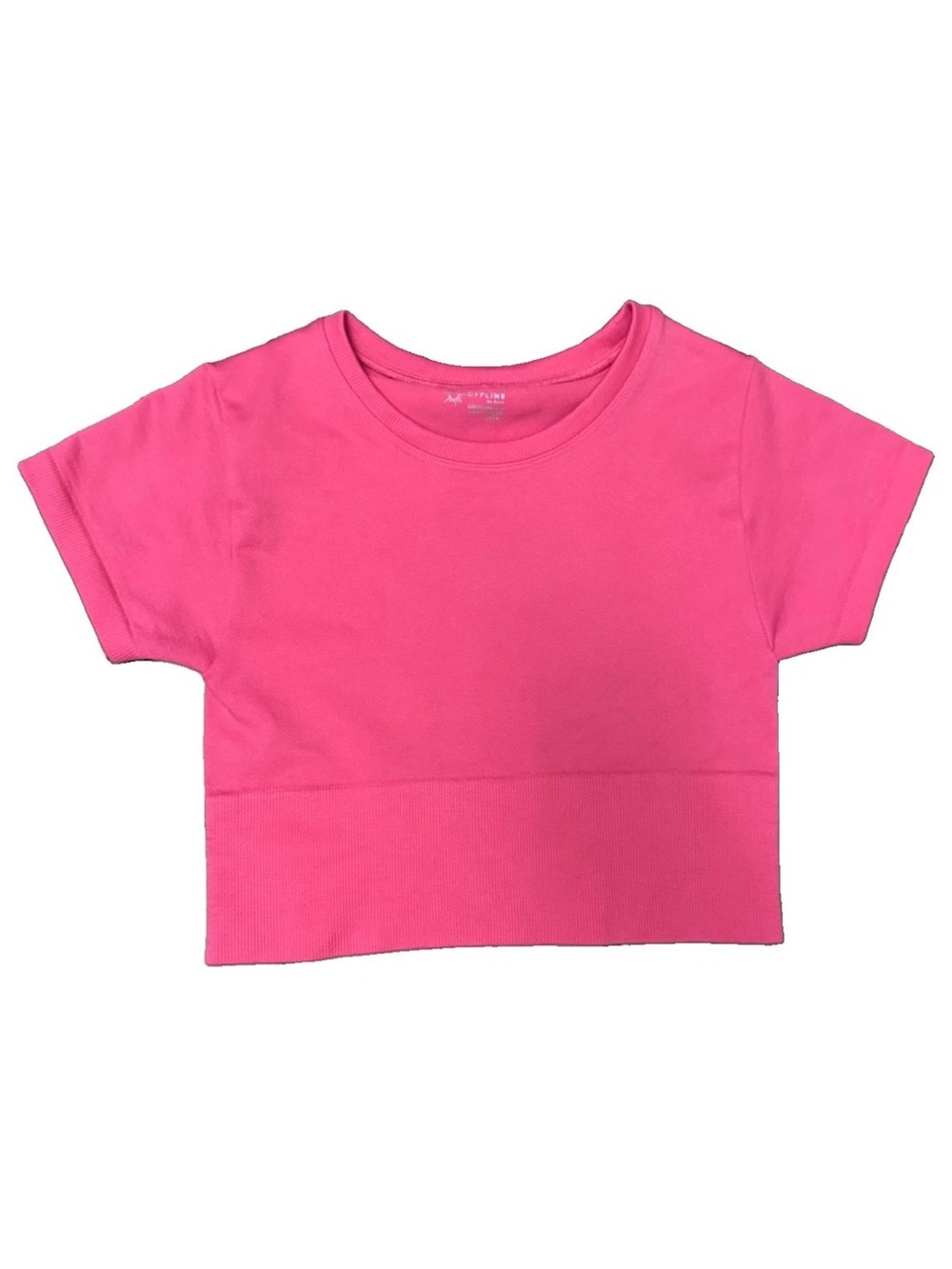 OFFLINE by Aerie Pink Seamless Cropped Active Tee XS/S